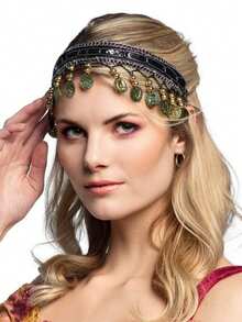 Women Belly Dance Costumes Hair Hoop Dance Head Headband Head Chain Stage Performance Decor Accessories - Multicolor - View 15