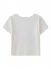 Womens Y2k Graphic Baby Tees Short Sleeve Crewneck Slim Fit T Shirts Vintage Crop Tops Teen Girls Summer Cute Going Out Tops Aesthetic Clothes Beach Vacation Streetwear - Đen và trắng - Xem 7