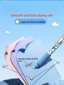 Disney 4 piezas Bolígrafos de bola con diseño de Mickey Mouse, tinta negra suave para oficina, escritura y firma