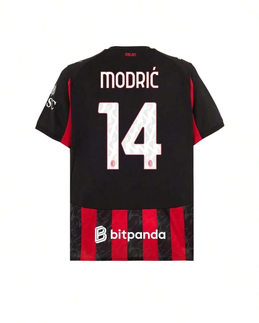 Jersey AC Milan 2025-26 Personalizado # 14 MODRIC - Rojo - Ver 1