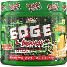 Psycho Pharma Strongest High Stim Preworkout Powder - Edge Of Insanity - Most Intense Pre Workout Supplement For Pumps, Strength, Energy And Feel Good Focus Rivals Famous PWOs Of The Past - Flavor Name - View 1