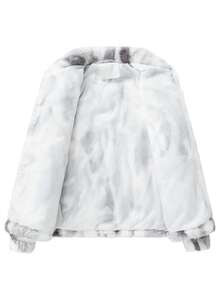 时尚男士长袖外套，加厚保暖休闲宽松外套，适合秋冬季穿着 - 灰色 - 查看 7