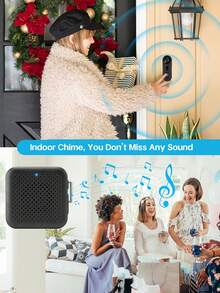 2K Wide Video Doorbell Camera, Wireless Indoor Chime, Free Cloud Storage And 32GB Micro SD Card, 2K Wide Live Video, 2K Night Vision, Weaterproof, Easy To Insallation, Human Detection And Motion Detection, Alert Message, Indoor/Outdoor - 黑色 - 查看 8