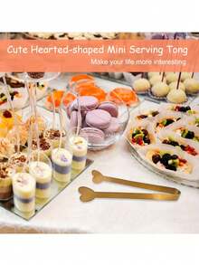 1/2/5 Peças Pegador de Açúcar em Formato de Coração de Aço Inoxidável, Clipe de Cozinha, Clipe de Doces e Sobremesas, Utensílios de Mesa para Festa, Utensílios de Mesa para Casamento