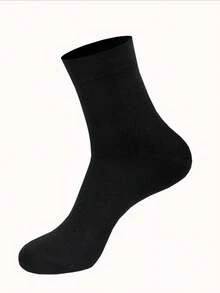 6/3/1 双男士商务袜，舒适柔软，送给爸爸的圣诞礼物，适合寒冷天气、办公室、家居、长袜、黑色袜子、保暖袜、休闲厚款吸湿排汗舒适中筒袜，持久耐用，