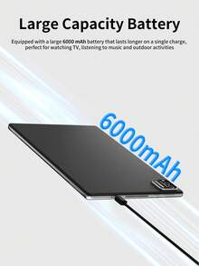 Coopers WiFi Tablet With Case, 10 Inch Android 15 Tablet PC, RK3562 4-Core 2.0Ghz/6GB RAM+128GB ROM/2MP+5MP Dual Camera/IPS Touch Screen/2.4G+5G WiFi/BT 5.0/6000mAh/ Certified Tablet PC With Keyboard Mouse Stylus Protective Case, Support Widevine L1(No Adapter) - Black - View 8