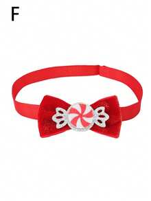 1 件圣诞限量版宠物领结，红色带有圣诞元素，迷你可爱领带适合宠物圣诞节，创意狗狗配饰，手工制作印刷差异属于正常现象，不影响使用 - 紅色 - 查看 16