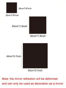 4/8 块 3D 亚克力镜面瓷砖 - 防碎、自粘、客厅、卧室、办公室、厨房的墙面装饰 - 抛光表面、易于安装、无需电源、远距离扭曲镜面效果