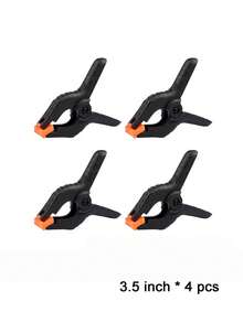 8入組3.5英寸塑料小彈簧夾塑料夾子,用於背景架、攝影、辦公室園藝diy、粘貼、夾緊等用途 - 黑色 - 查看 8