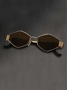 1/2/4 Pcs Of Women's Metal Frame Oval/Polygonal Fashion Glasses, Suitable For Daily Use And Outdoor Activities