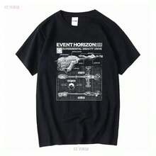 Event Horizon T Shirt Ship Specs Horror For Men And Women Vintage Washed Soft Streetwear Stylish Versatile Designer Clothes - màu đen - Xem 1