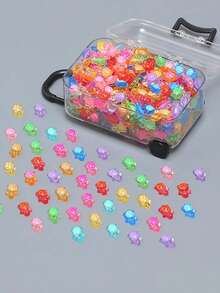 200个迷你水豚装饰品，带收纳盒，树脂水豚工艺摆件，微型水豚娃娃屋花园装饰，儿童美术用品，返校季用品，儿童学习用品，背包，圣诞节，感恩节派对礼品 - 彩色 - 查看 2