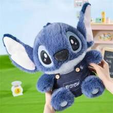 36cm/14.71inch Disney Stitch Bib Pants Plush Toys Cute Cartoon Anime Character Stuffed Doll Home Room Decoration Accessories Festival Birthday Gift - Blue - View 2