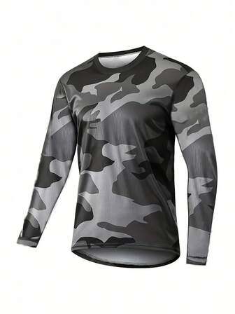 男士迷彩休闲运动卫衣 浅米色-亲肤速干 户外迷彩长袖T恤 速干透气 军事风 日常休闲 运动徒步百搭 男士时尚上衣 瞬间变硬汉