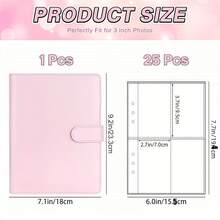 1Set Premium Multi-Functional A5 Photo Card Binder Photo Book, Sleek Album Design, Compact And Durable Organizer, PU Leather Binder Notebook Cover Loose-Leaf Organizer For Daily Planning And Note-Taking, Office Supplies, Ticket Card Collection Book