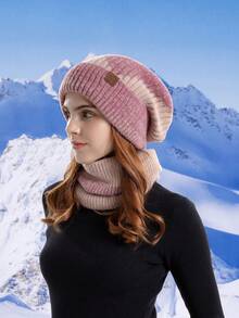 JOYLORD Women's 2-Piece Hat And Scarf Set / Single Hat / Dual-Color Thick Warm Ear Protection Knit Beanie, Autumn/Winter Valentines Gift,Summer,Beach,Holiday,Travel - 9971 - View 18