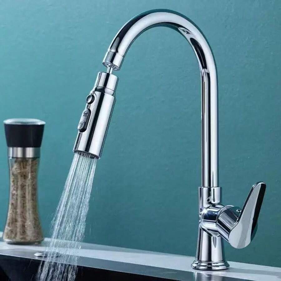 1pc 720° Swivel Kitchen Faucet Extender, Splash-Proof Faucet Sprayer Head, Water-Saving Sink Faucet Aerator