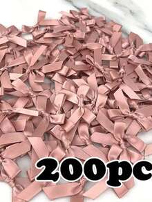 (200 piezas/50 piezas por bolsa) Lazos de cinta de 4 cm de colores surtidos, para envolver regalos y hacer pinzas/diademas para el cabello