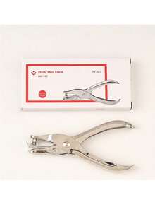 Perforadora de papel, perforadora de un solo orificio, adecuada para manualidades de bricolaje como tela, piel, cinturón, plástico, acrílico, lienzo, ante, papel, cartón, etc. Se puede usar como repuesto, reemplazo o compartir con amigos. Útiles escolares, temporada de regreso a clases