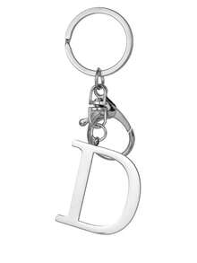1pc Elegant Silver Letter Keychain, A-Z Alphabet Pendant, Fashionable Alloy Key Chain, Can Be Hung On Bags Or Car Keys, Perfect Accessory For Daily Use, Also A Great Gift For Couples, Friends And Family - Multicolor - View 15
