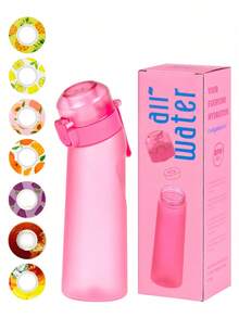 1 Bình nước không khí có viên nén hương vị ngẫu nhiên, chai nước uống bằng nhựa có viên nén hương vị có mùi thơm 0 đường và cốc nước cho các hoạt động thể thao ngoài trời, du lịch - Nhiều màu - Xem 19