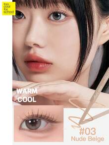 Too Cool for School 2mm Artclass Smudging Under Liner Pencil, With Smudging Brush Head, Under Eyeliner & Eye Shading Pencil, Under Eye Shadowing , Waterproof , Matte & Smooth, Eye Shadow Applicator Stick , Multi-Dimensional Eyes Look Cream Eye Shadow Stick, Eye Pencil, Blendable Eyeshadow Stick & Eyeliner Pencil, Soft & Natural Blending, Delicate Texture, Smooth, Daily Makeup,K Beauty - #03 Nude Beige - 查看 3