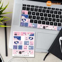 SUPSTICKER 1 pieza Pegatina para teclado, 4.01*4.72 pulgadas, diseño de cielo estrellado y gato de dibujos animados, adecuado para teclado de 13.3" Air, material de vinilo autoadhesivo, fácil de aplicar y retirar, protege el teclado del portátil de arañazos - Multicolor - Ver 6