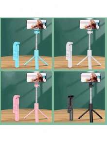 Mini 360º Selfie Stick Bluetooth Tripod Stick S03 - With Colored Led - View 4