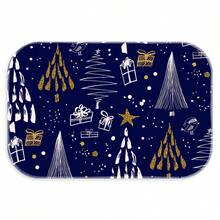 Tapete de Natal Porta Decorativo Antiderrapante Estampas Diversas Coloridas Fim de Ano Natalino Aconchegante Recepção