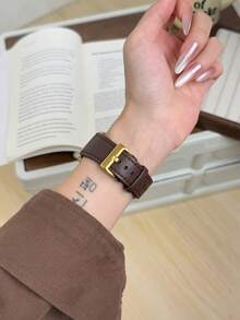 1 Pc Leather Loop Compatible With Apple Watch Band Women Bracelet Sport 38mm 40mm 41mm 42mm 44mm 45mm 46mm 49mm , Strap Compatible With Apple Watch Watchband Series Ultra 10/9/8/7/6/5/4/3/2/1 SE