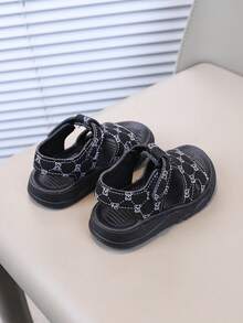Unisex Baby Sandals, Casual Soft-Sole Toddler Summer Shoes - Black - View 6
