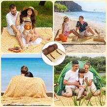 Waterproof Picnic Blankets Outdoor Blanket Foldable 2 In 1 Double Layer Sandproof Beach Mat With Carry Strap For Camping Lawn Park Beach Grass Yellow White