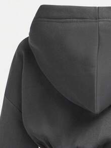 Tween Girl Letter Graphic Hoodie Sweatshirt And Flare Pants Set