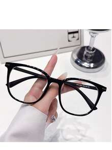 1 par de montura de gafas casuales unisex, de material de policarbonato, de moda para todas las estaciones