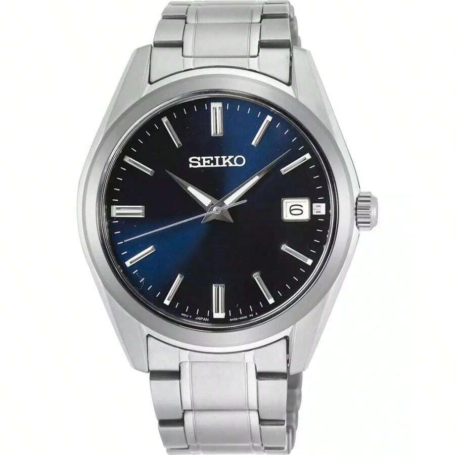 Seiko Men's Essentials Stainless Steel Bracelet Watch 40.2mm | | Men Digital Watches - Xám - Xem 1
