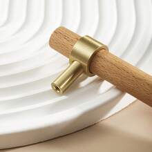 1 件山毛榉木拉手，山毛榉木 + 黄铜材质，现代简约橱柜家具抽屉拉手，衣柜门把手，山毛榉木把手，现代简约橱柜家具抽屉 - 彩色 - 查看 7