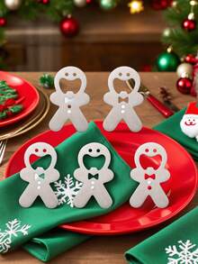 Ouvre-bouteille de Noël - Bonhomme en pain d'épices - Décoration de maison et fournitures de fête durables en métal, convient pour la maison, la cuisine, le bar - Sans pile, essentiel pour la maison, accessoire saisonnier, construction robuste, ouvre-bouteille de haute qualité, ustensile de cuisine, accessoire de bar, décoration de Noël