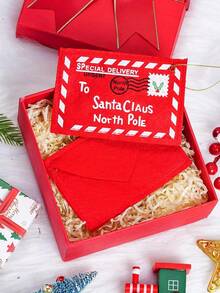 6pcs-Christmas Non-Woven Envelope,Christmas Felt Envelopes Letter To Santa Claus Xmas Candy Gift Embroidered Bag Christmas Tree Ornament, Christmas Tree Decoration Pendant Can Hold Candy Christmas Card Bag