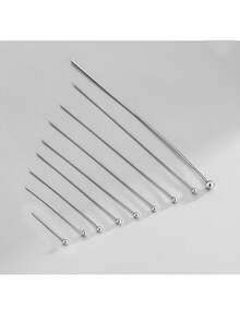 18-50mm 100 peças Alfinetes de Cabeça Redonda de Aço Inoxidável, Cor Revestida a Vácuo, Adequado para Brincos, Colares, Pulseiras, DIY de Joias, Contas, Pingentes