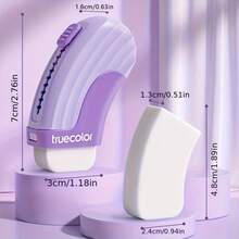 1 Set Curved Handle Erasers, Comfortable For Students, No Residue, Replaceable Eraser Heads