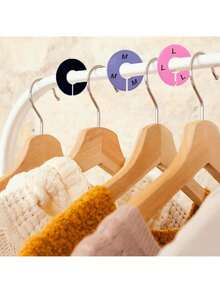 10pcs Reusable Wardrobe Dividers, Closet Organizer Labels, Space-Saving Wardrobe Partitions, Round Clothing Size Separators, Suitable For Retail Stores And Home Use - Multicolor - View 8