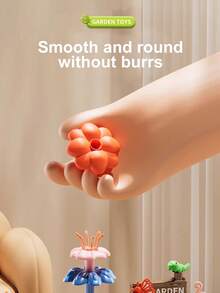 130 piezas Bloques de construcción divertidos y cambiables con diseños de jardín y dibujos animados para niños, regalo de cumpleaños