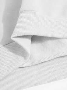 sweat-shirt à capuche en coton unisexe, imprimé de lettres anglaises à la mode, style vacances et streetwear, convient pour le printemps/été et l'automne/hiver - Blanc - Voir 3