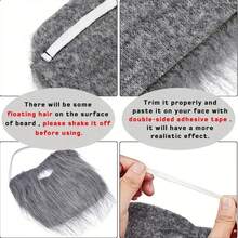 4pcs Interesting Fake Beards And Beard Sets, Suitable For Holiday Parties, Christmas, Parties And Birthdays. Act As Decoration Halloween Costume