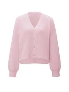 كارديجان محبوك وردي لطيف للنساء: أكمام طويلة مزرّرة، ملابس علوية كاجوال متعددة الاستخدامات للخروجات اليومية