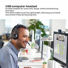 Logitech H390 頭戴式有線耳機 清晰通話 便利線控 舒適襯墊 立體聲音效 降噪麥克風 旋轉麥克風桿 USB-C介面 黑色 - 黑色 Type-c接口 - 查看 4