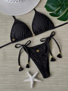 Women Bikini Sets - 黑色 - 查看 1