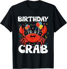 Birthday Crab Party Tee Crabs Lover Birthday Crab Birthday T-Shirt - màu đen - Xem 1