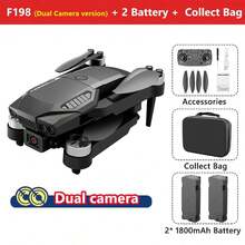 TOKQI F198 Foldable Dual Camera Drone With Brushless Motor, Auto Hover & Altitude Hold, One-Key Landing, App Control, Extended Flight Time, Portable RC Quadcopter, Ideal Gift For Beginners - Perfect For Christmas/Halloween/Birthday