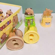 1/2 Peças Apontador de Lápis com Dois Furos em Formato de Capivara, Design com Dois Furos, Adequado para Apontar Lápis Grossos e Finos, Perfeito para Uso em Escritório e Estudo, Pode Servir como Acessório de Mesa, Adiciona um Toque de Diversão à sua Experiência de Aprendizado, Ideal para Presentes de Campus e Lembrancinhas de Festa Durante a Temporada de Volta às Aulas, Perfeito para Presentes de Halloween e Natal